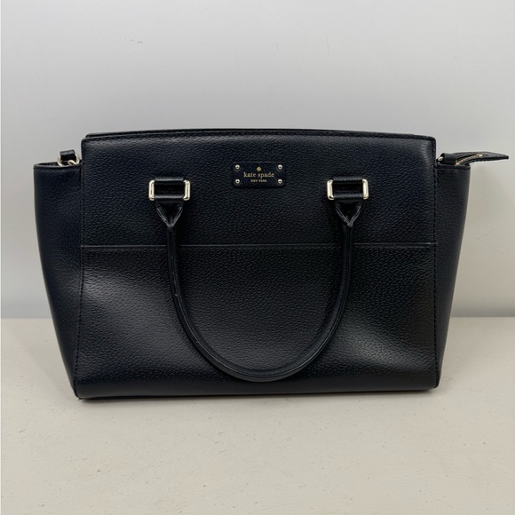 Kate Spade New York Lana Grove Street Shoulder Bag Purse Black Leather Handbag - Picture 1 of 14